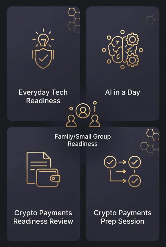 Guided sessions — practical technology readiness for operators and families